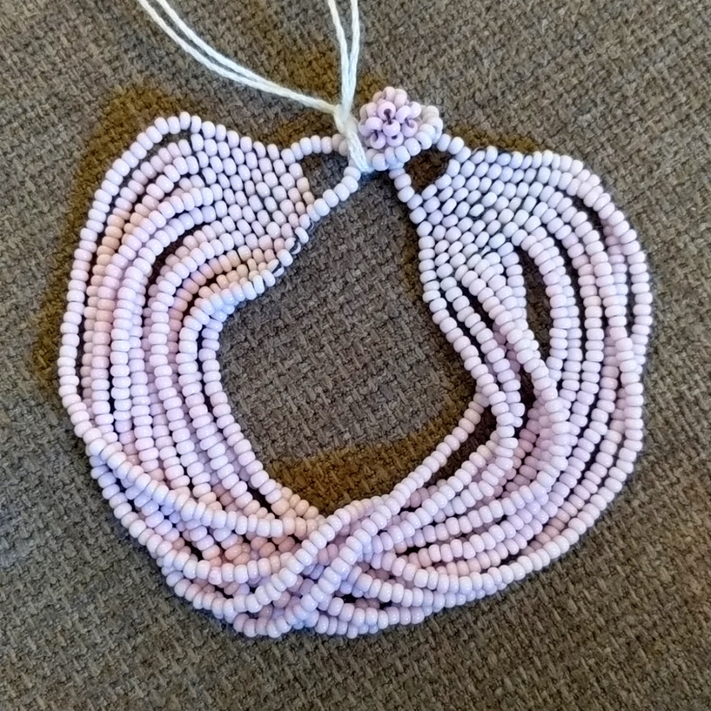 Pink beaded bracelet from Guatemala